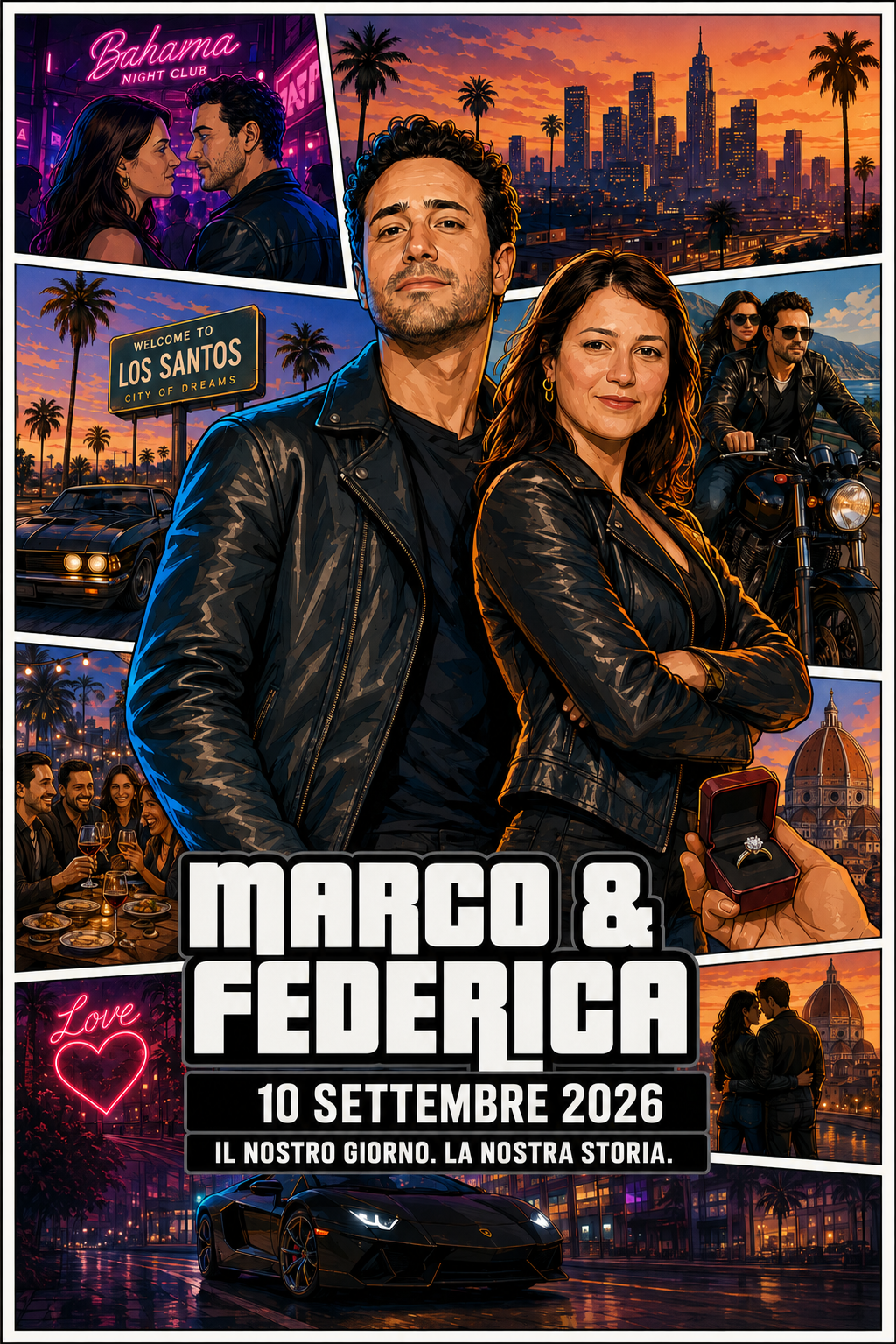 Pagina 1 del fumetto di Marco e Federica